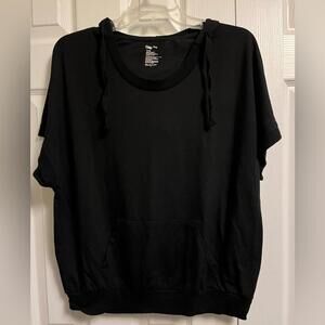 GAP Black Short Sleeve Hoodie